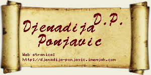 Đenadija Ponjavić vizit kartica
